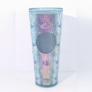 Starbucks 2022 Iridescent Mermaid 24oz Tumbler w/ Lid Coffee Spring Cup No Straw